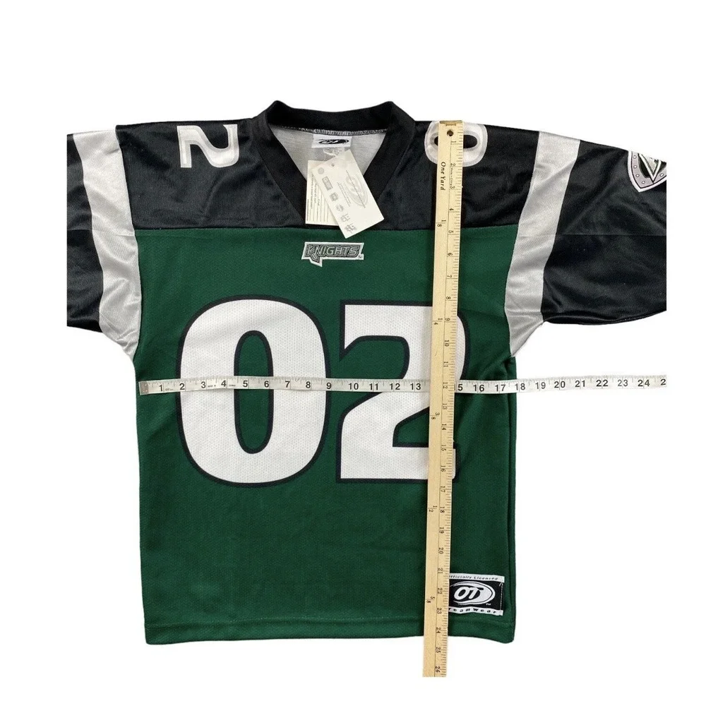 Vintage AK Knights Jersey Arena Football #02 OT Sports‎ Youth L Green Black NWT